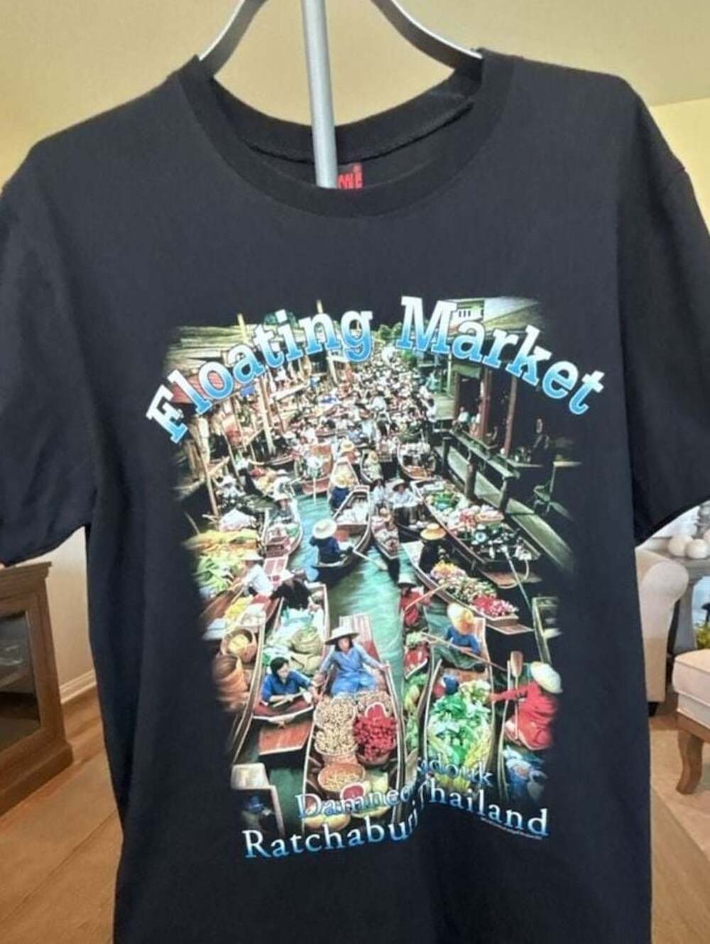 Vintage JoliGolf Thailand Floating Market Damnoen Sadouk Graphic T-Shirt